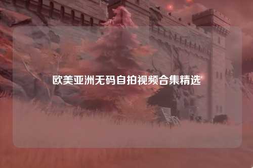 欧美亚洲无码自拍视频合集精选