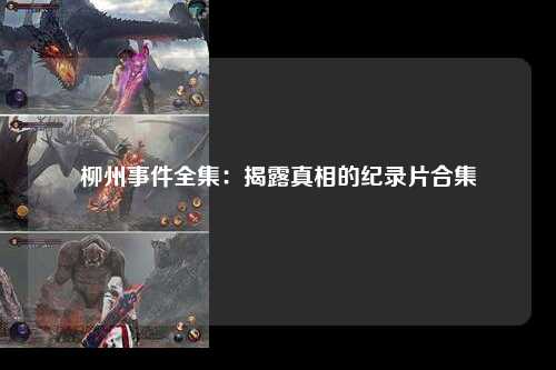 柳州事件全集：揭露真相的纪录片合集